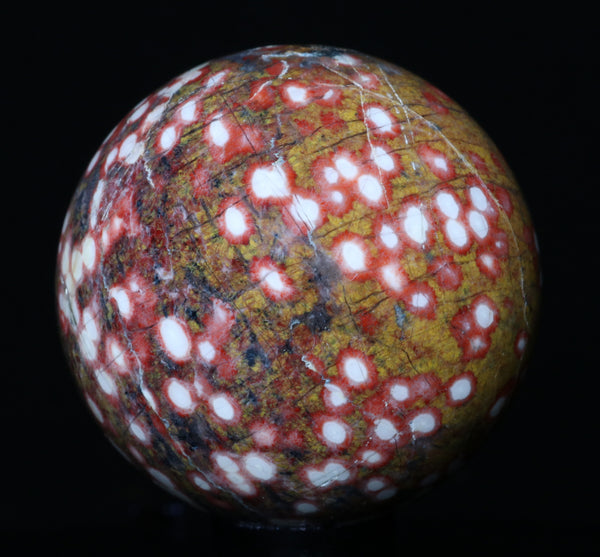 Guadalupe Poppy Jasper sphere 1.97