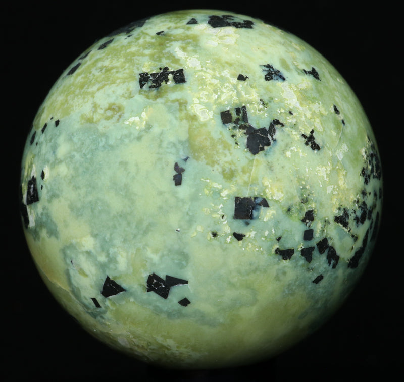 Serpentine with pyrite sphere 2.05"