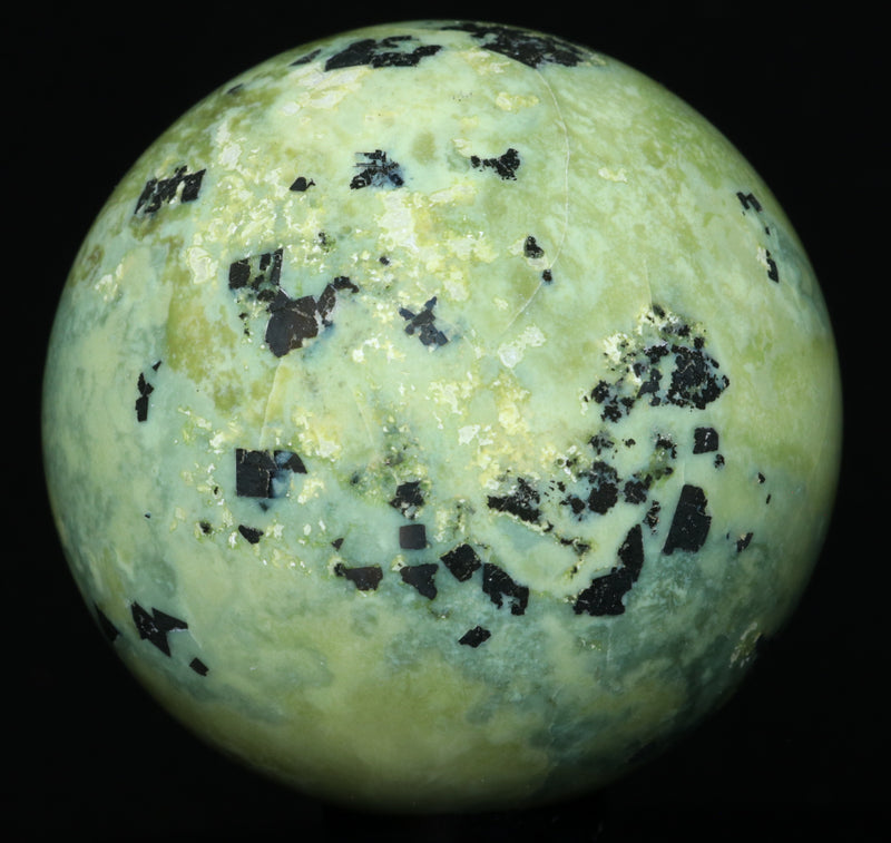 Serpentine with pyrite sphere 2.05"